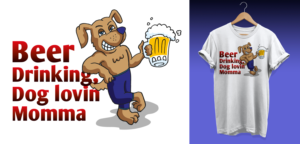 Dog lovin Beer mom | T-Shirt-Design von Al Pech