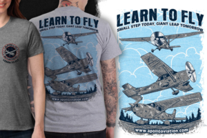 Flight school t-shirts needed!  Apollo Aviation   | T-shirt Design by Falih A