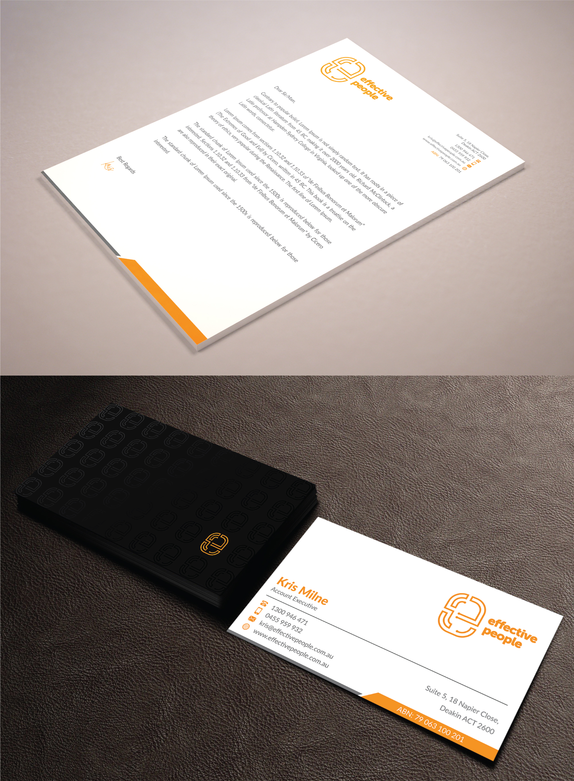 Stationery Design by Musa. A for Effective People | Design #24672394