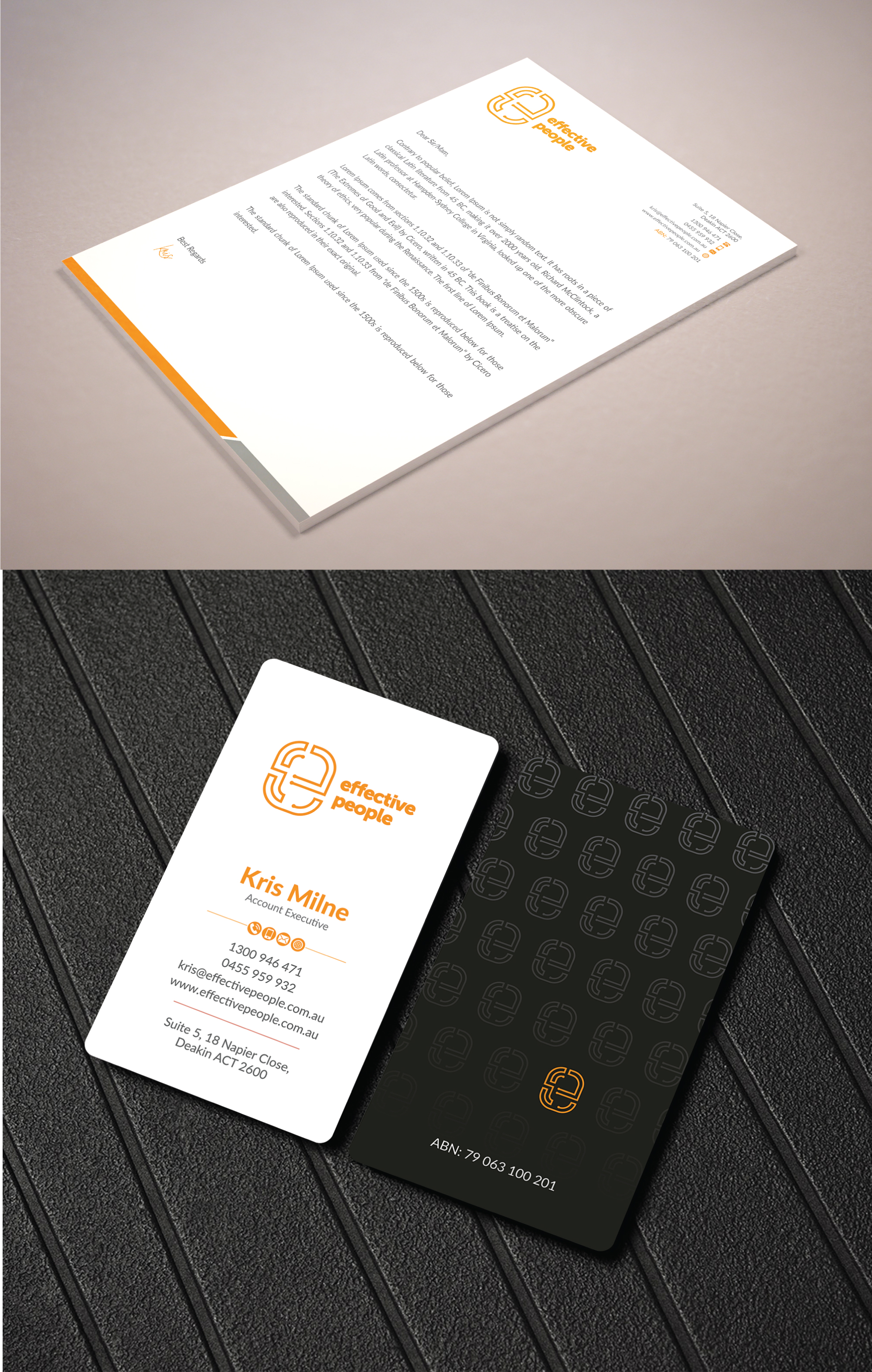 Stationery Design by Musa. A for Effective People | Design #24672395