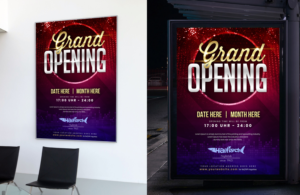 Nightclub needs a big poster to promote new opening time | Design Graphique par SAI DESIGNS