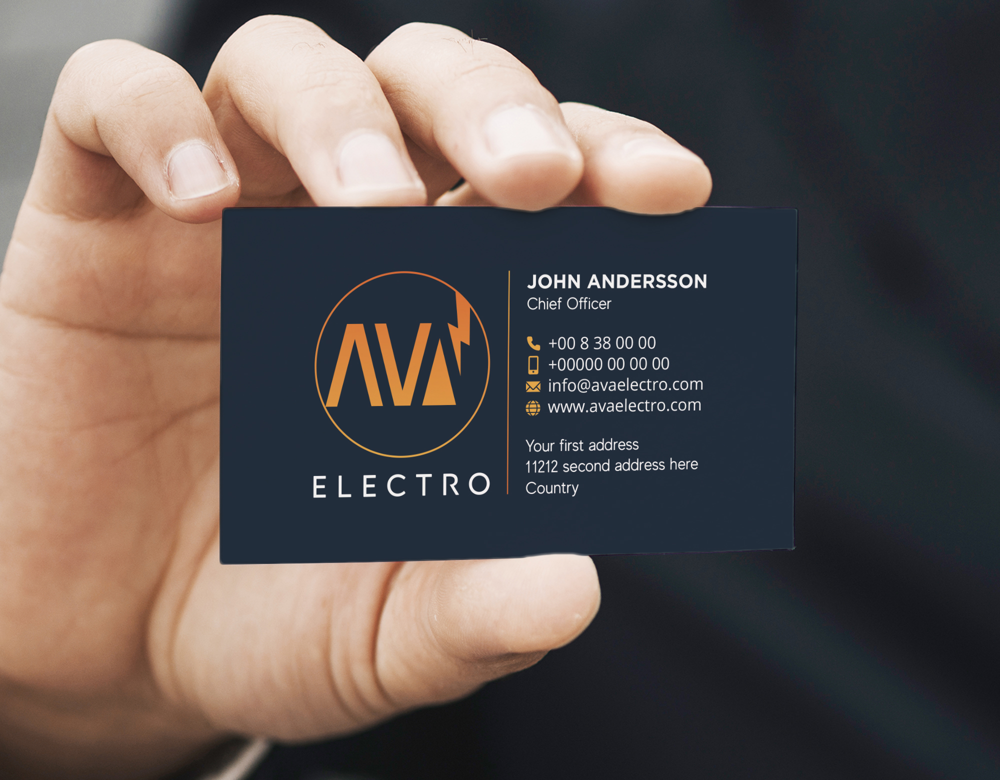 Design de Carte de Visite par Verified artistry pour AVA Electro AB | Design #24663032