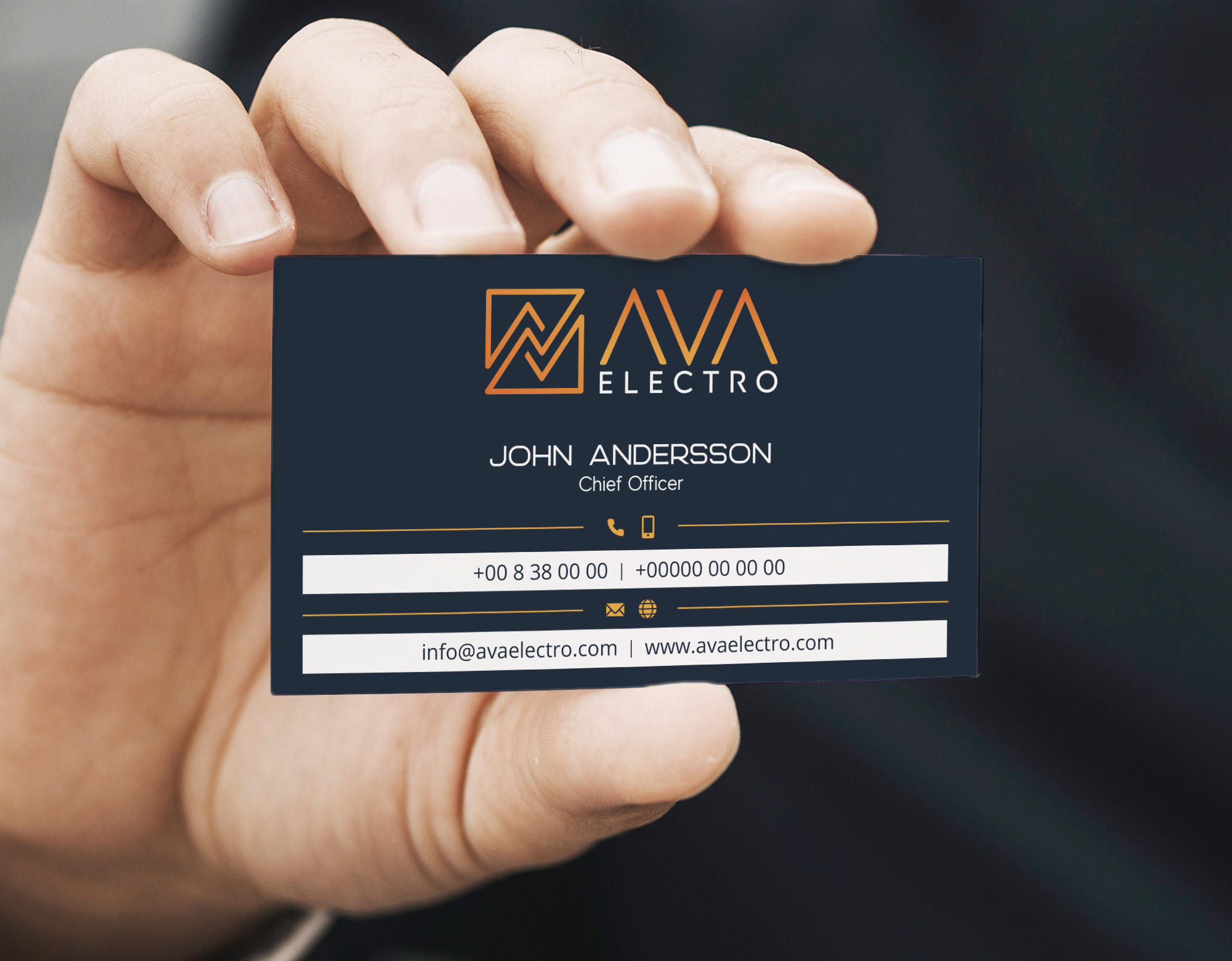 Design de Carte de Visite par Verified artistry pour AVA Electro AB | Design #24663034