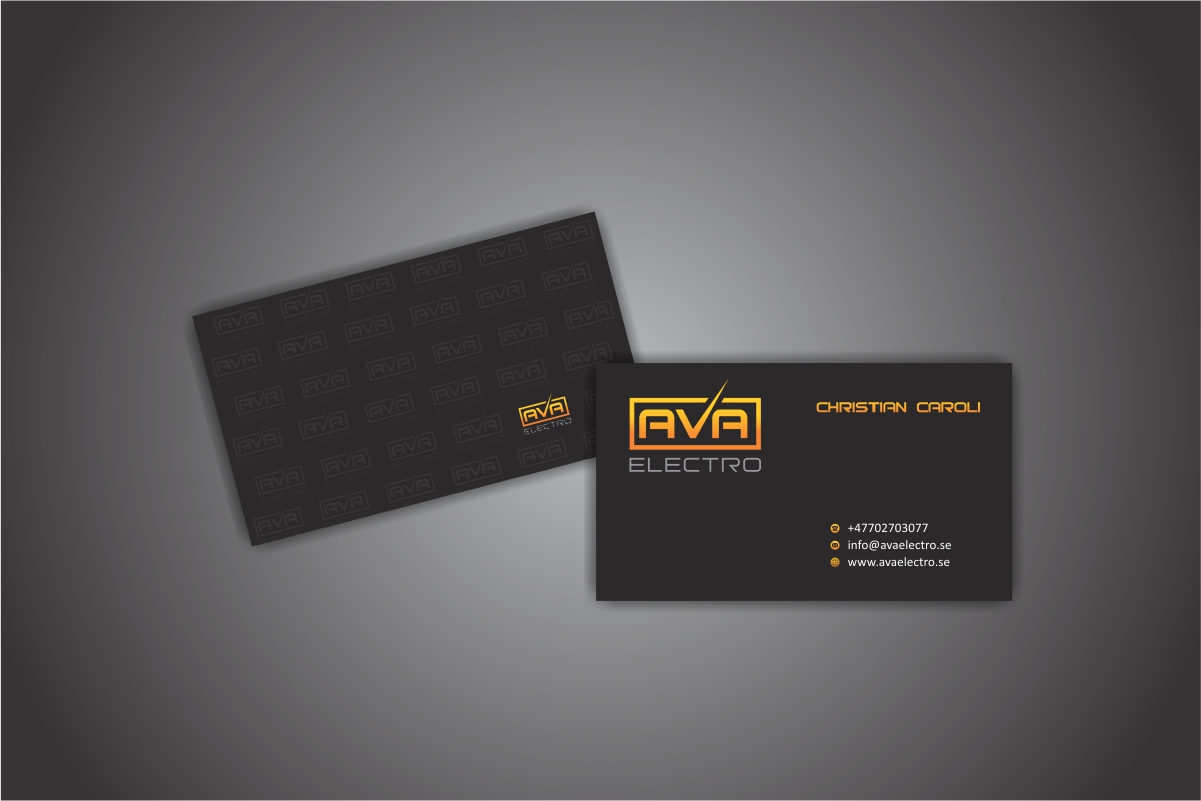 Business Card Design by Dave Paresh for AVA Electro AB | Design #24671690
