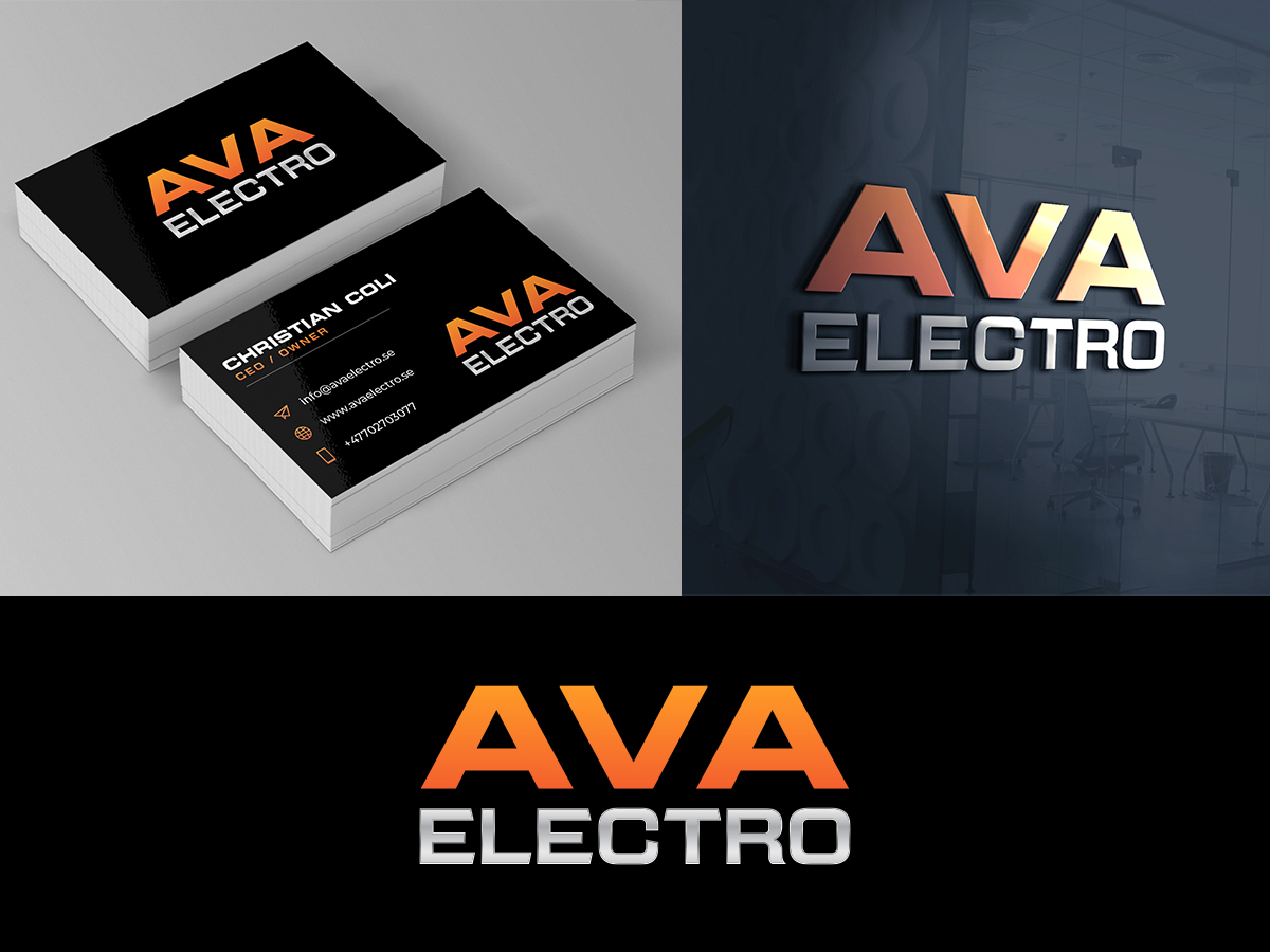 Visitenkarten-Design von Slant Line Media für AVA Electro AB | Design #24666777