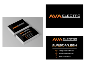 Visitenkarten-Design von Slant Line Media für AVA Electro AB | Design: #24679649