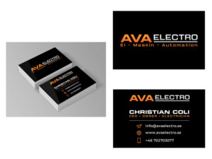 Visitenkarten-Design von Slant Line Media für AVA Electro AB | Design: #24679650