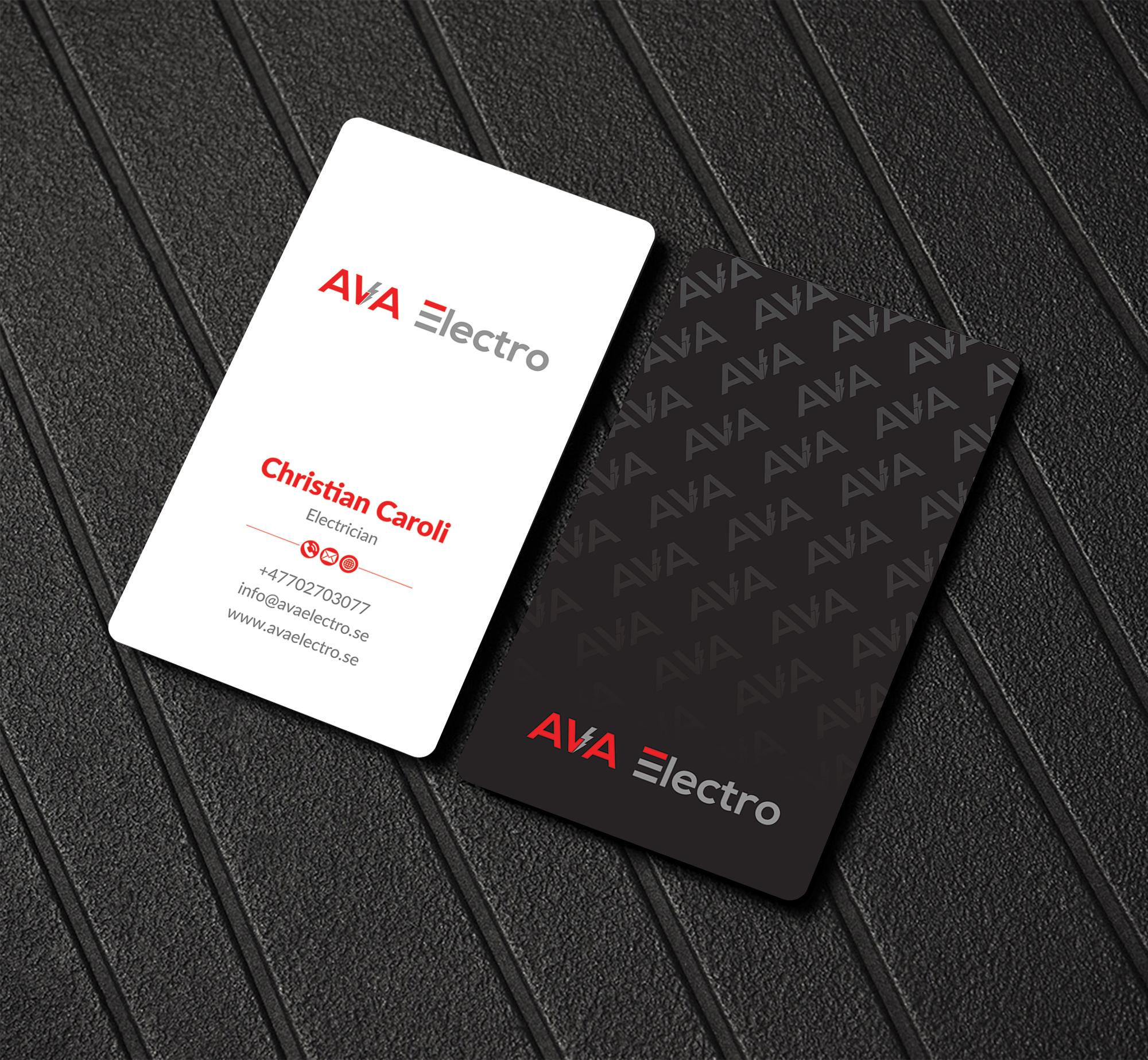 Business Card Design by Musa. A for AVA Electro AB | Design #24670149