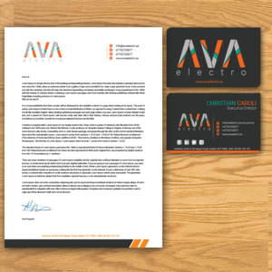 Business Card Design by Rupok 3 for AVA Electro AB | Design #24664797