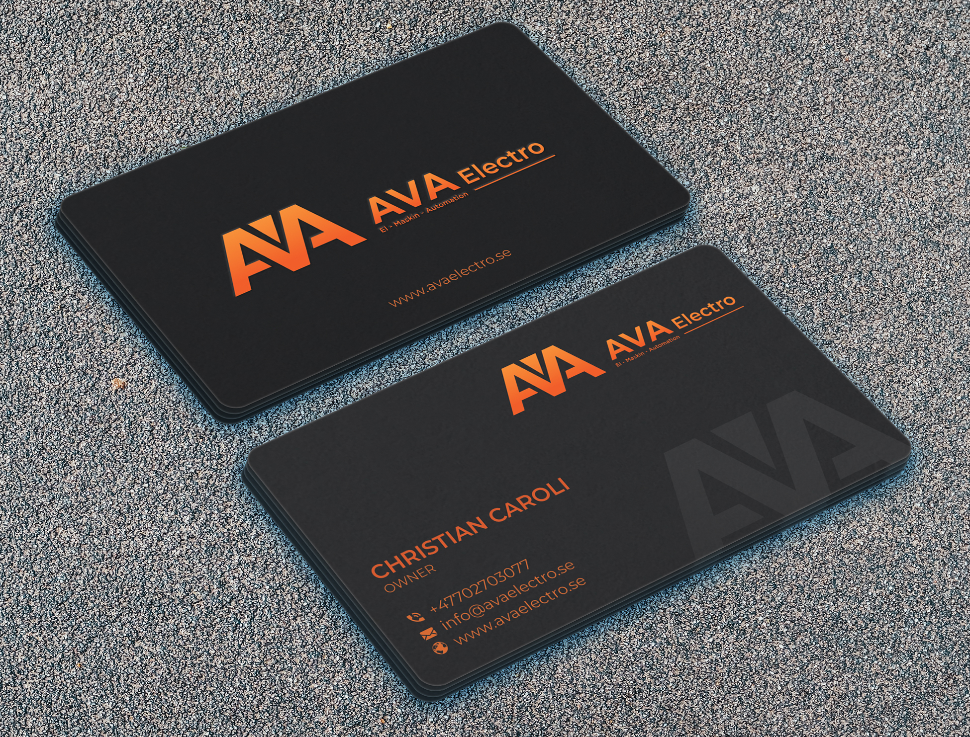 Business Card Design by nurulhasan.iou for AVA Electro AB | Design #24668330