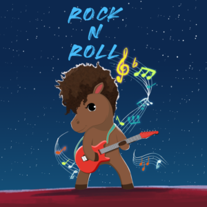 Rockstar Unicorn Tee with Afro Puff Mohawk! | Diseño de Camiseta por Pudja Pratama Sakti