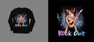 Rockstar Unicorn Tee with Afro Puff Mohawk! | Design de T-shirt par SAI DESIGNS