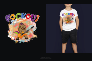 Rockstar Unicorn Tee with Afro Puff Mohawk! | Design de T-shirt par InkThink by Scaurus