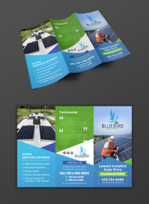 Bluebird Company Flyer - RV Solar and Residential Solar | Diseño de Flyer por ecorokerz