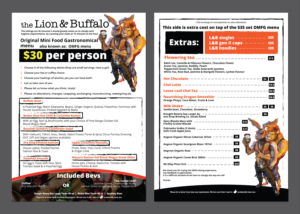 Menu design - professional and sleek design | Diseño de Papelería por u2square
