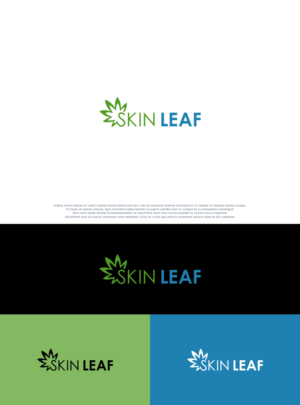 SKIN LEAF, stylized or abstract hemp leaf | Logo Design by siti MWDesign