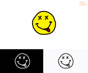 Just the happy face w/ a mustard type yellow and redish tongue | Logo Design by step forward 2