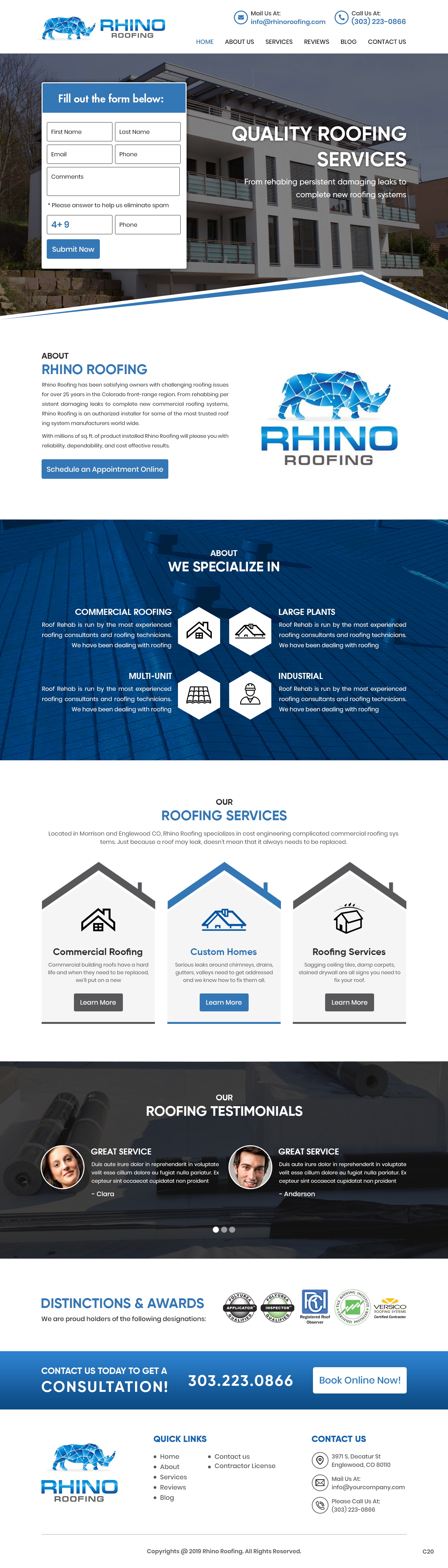 Web Design par pb pour Rhino Industries Inc. | Design #24685752