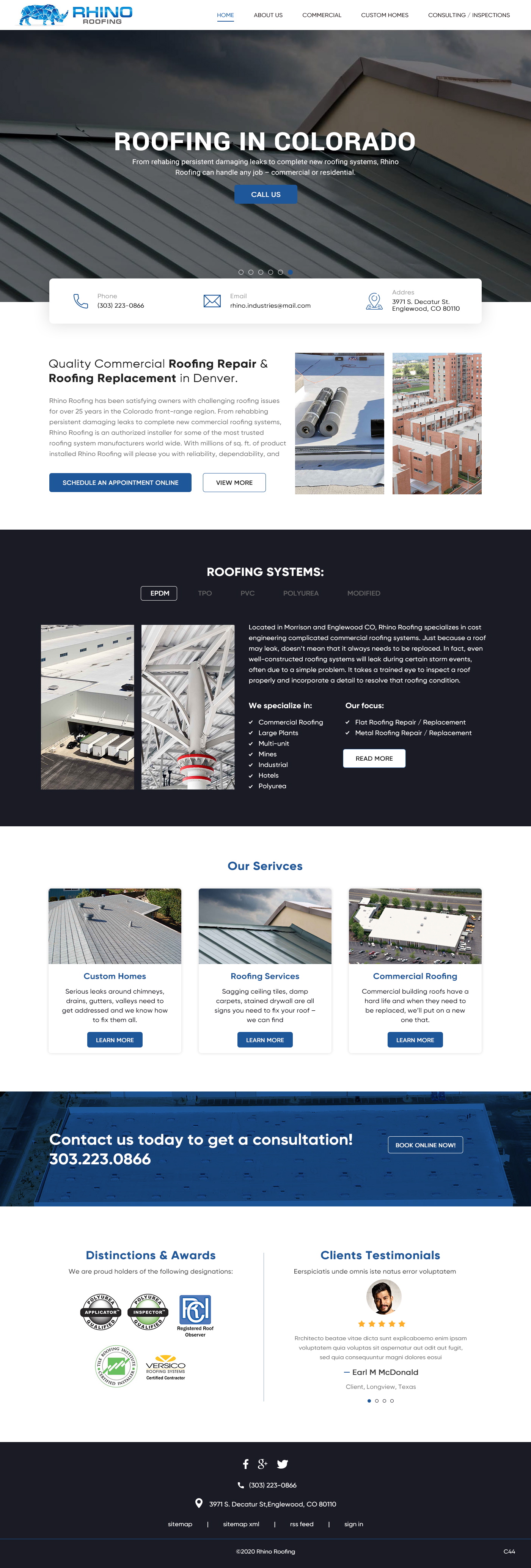 Web Design by pb for Rhino Industries Inc. | Design #24685757