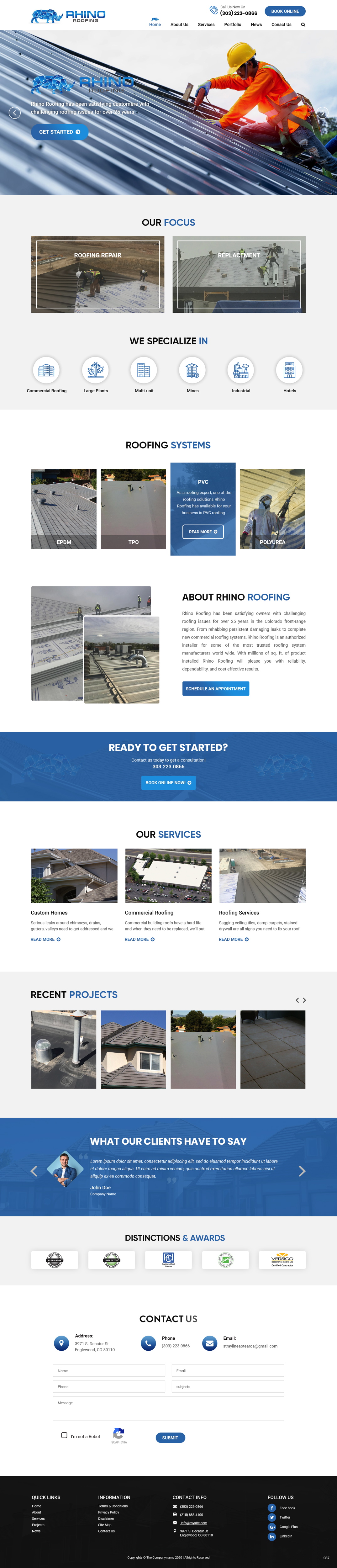 Web Design by pb for Rhino Industries Inc. | Design #24685761