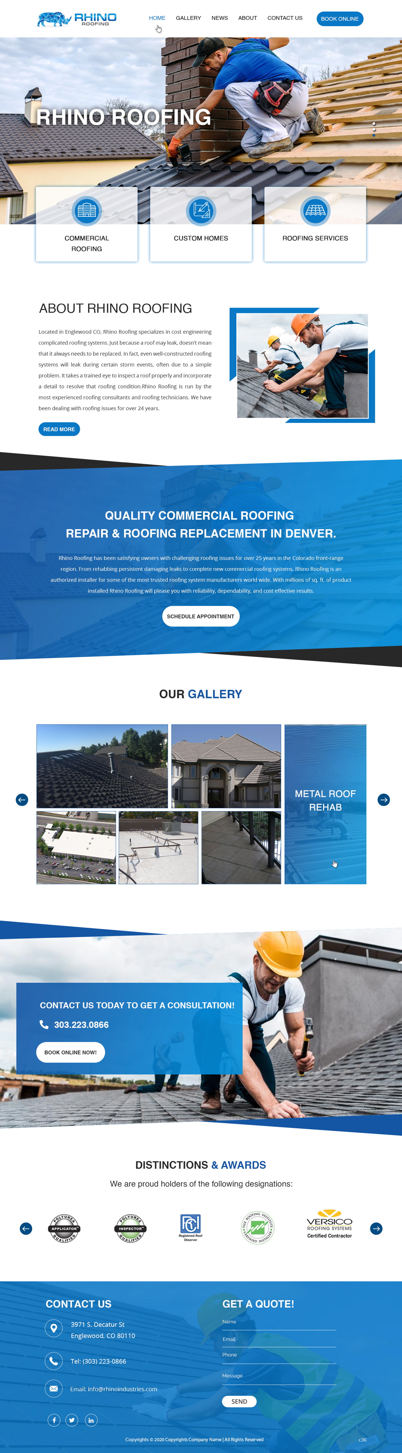 Web Design par pb pour Rhino Industries Inc. | Design #24685763