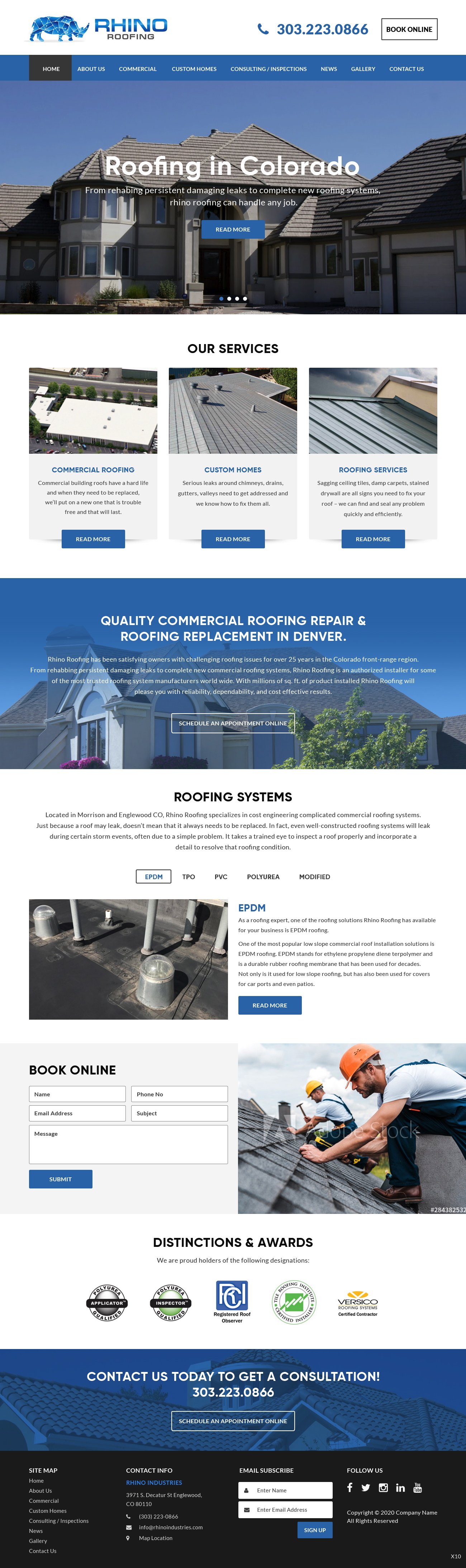 Web Design by pb for Rhino Industries Inc. | Design #24685765