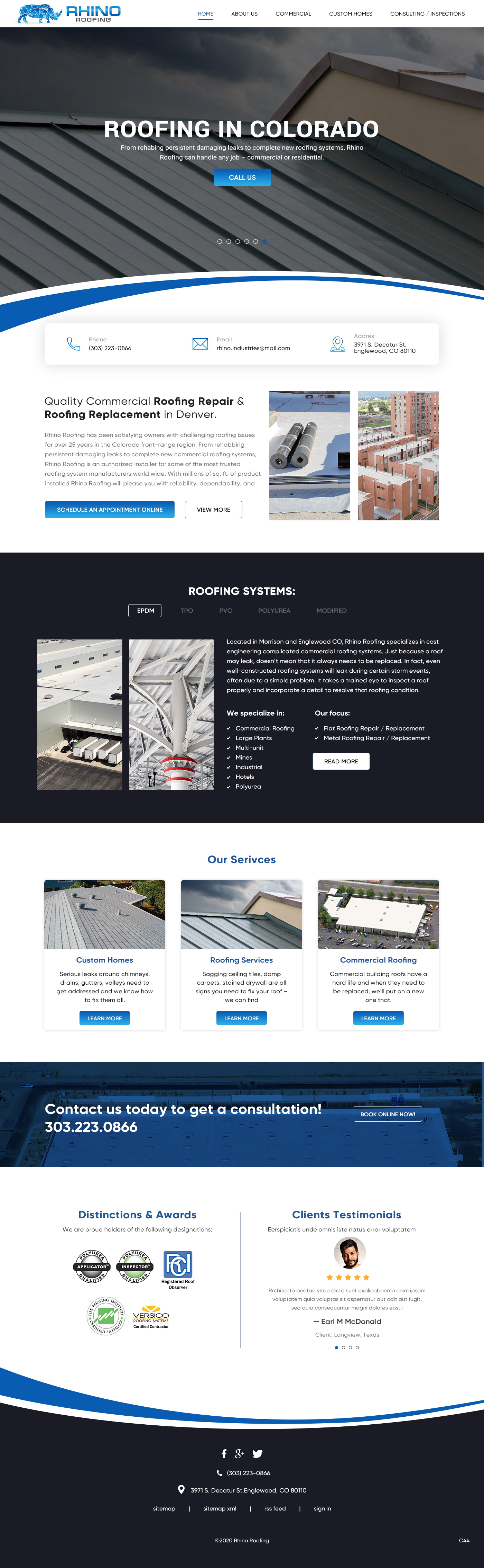 Web Design by pb for Rhino Industries Inc. | Design #24685766