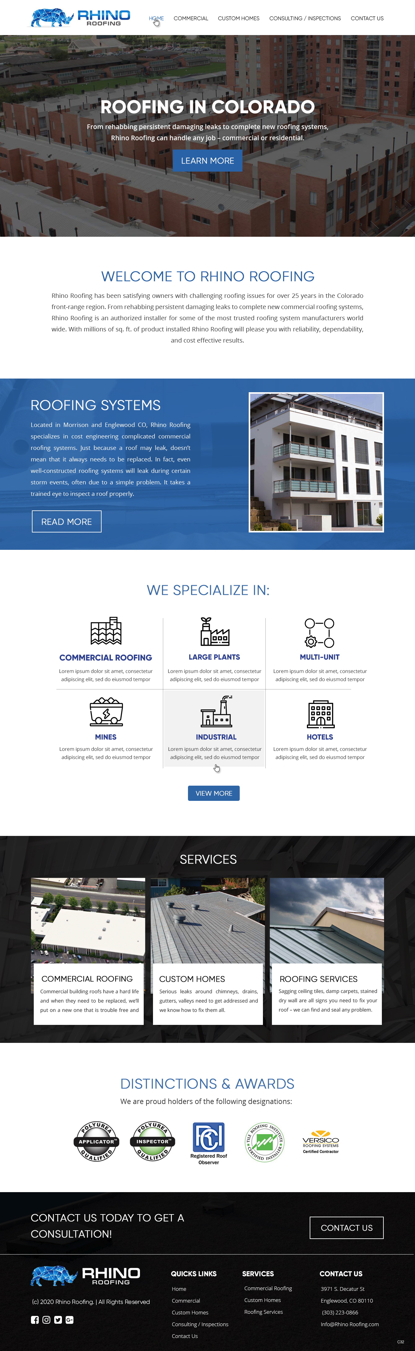 Web-Design von pb für Rhino Industries Inc. | Design #24689184