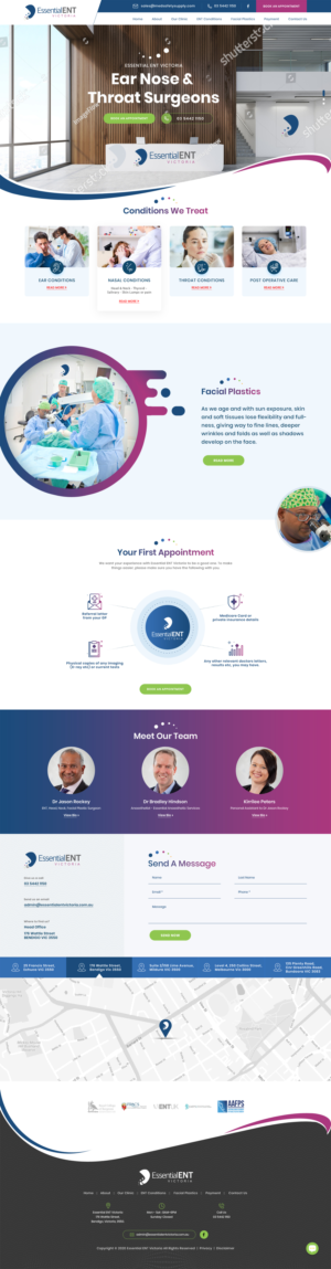 Web Design par sakshiinfoway pour Essential ENT Victoria  | Design : #24675314