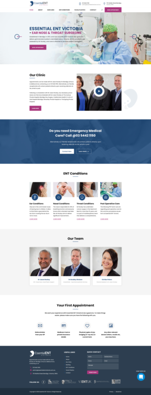 Web-Design von Tamil Tech für Essential ENT Victoria  | Design #24671864