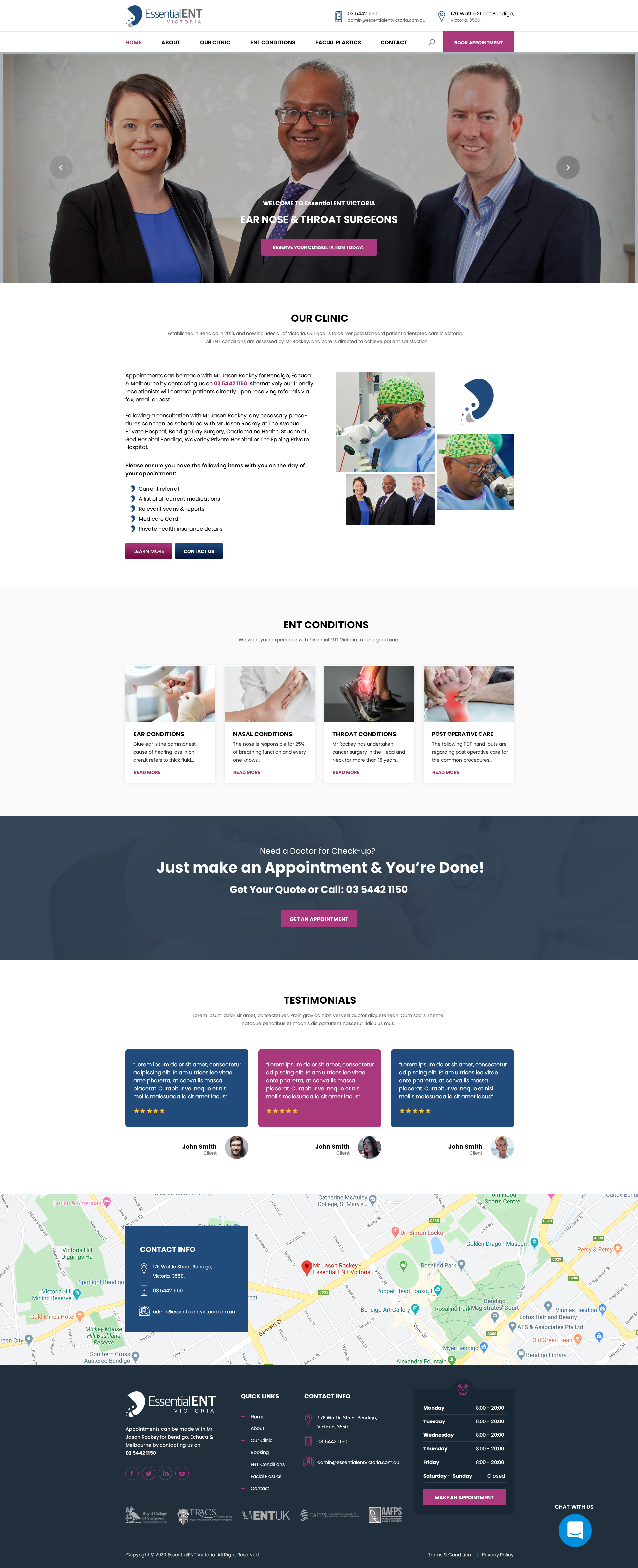 Web Design par Senthil Kumaar V pour Essential ENT Victoria  | Design #24675370