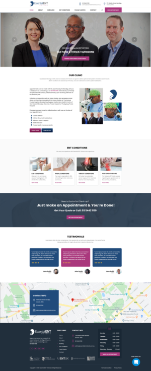 Web Design par Senthil Kumaar V pour Essential ENT Victoria  | Design : #24675370