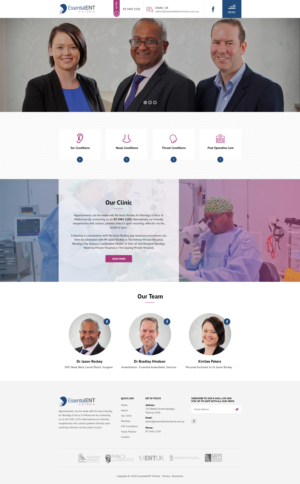 Web Design par Senthil Kumaar V pour Essential ENT Victoria  | Design : #24675377