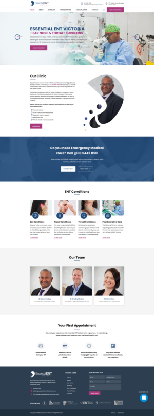 Web Design par Senthil Kumaar V pour Essential ENT Victoria  | Design : #24679366