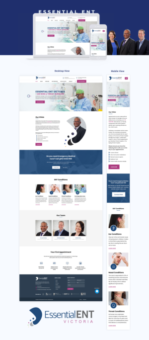 Web Design par Senthil Kumaar V pour Essential ENT Victoria  | Design : #24679514