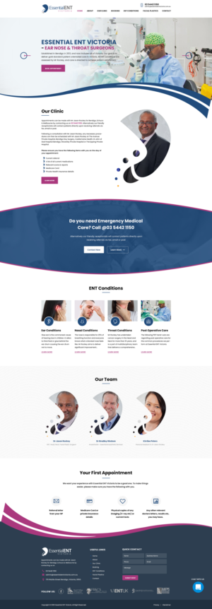 Web Design par Senthil Kumaar V pour Essential ENT Victoria  | Design : #24693735
