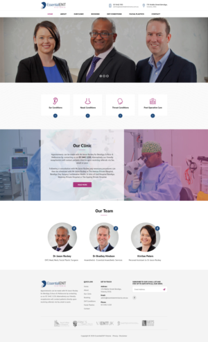 Web Design par Senthil Kumaar V pour Essential ENT Victoria  | Design : #24724585