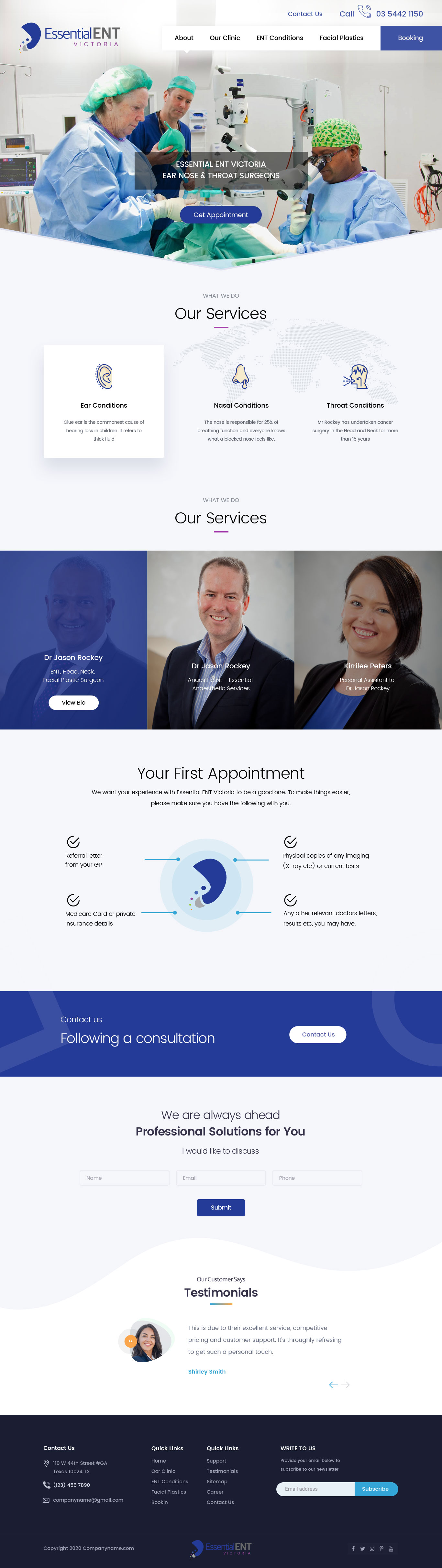 Web Design by Shijo John for Essential ENT Victoria  | Design #24676367