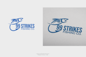 99 Strikes Fishing Co. | Logo Design by InkThink by Scaurus