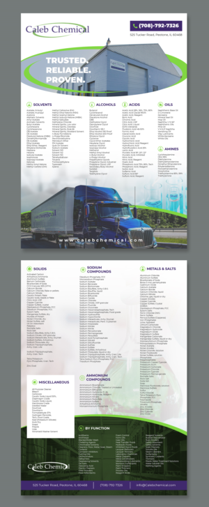Specialty Chemical Product Line Card Revamp | Flyer Design by BLUE WINGS