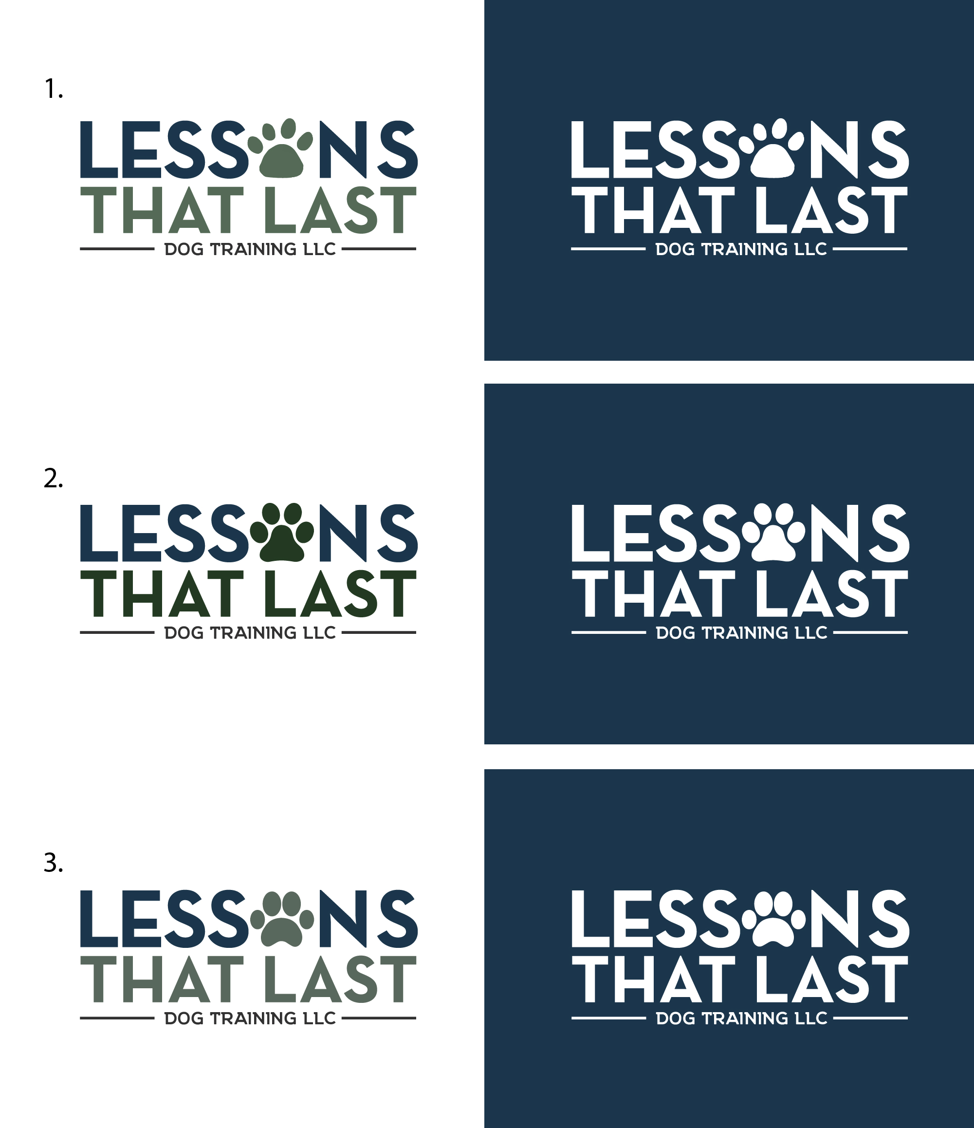 Logo Design by Fk_Design for Lessons That Last Dog Training LLC | Design #24700476