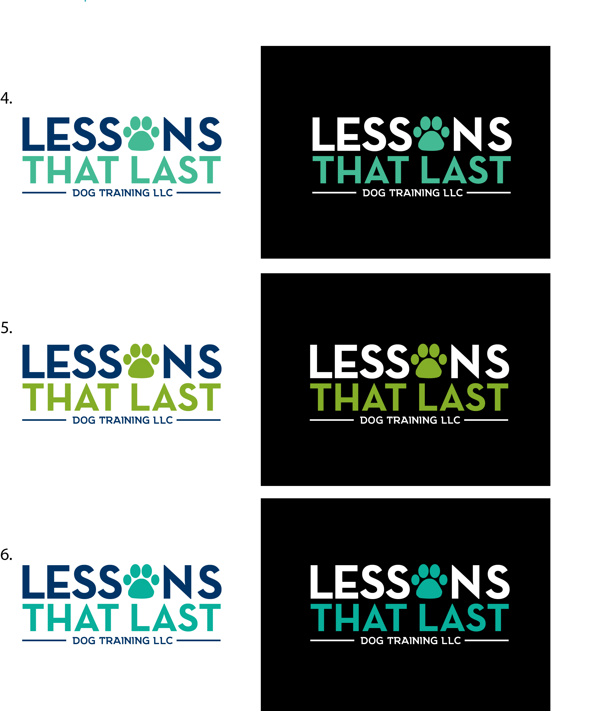 Diseño de Logo por Fk_Design para Lessons That Last Dog Training LLC | Diseño #24700713