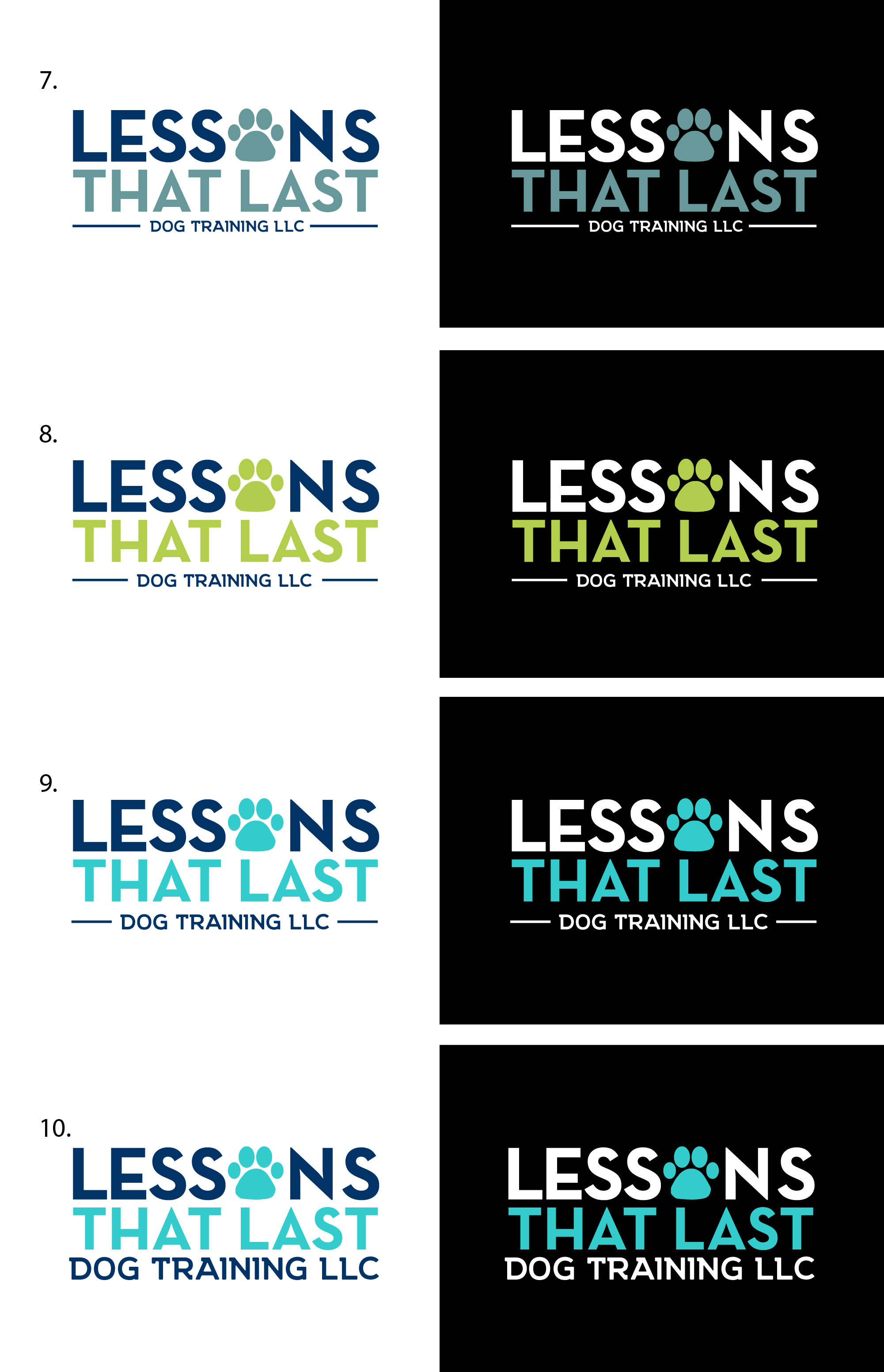 Logo Design by Fk_Design for Lessons That Last Dog Training LLC | Design: #24713944
