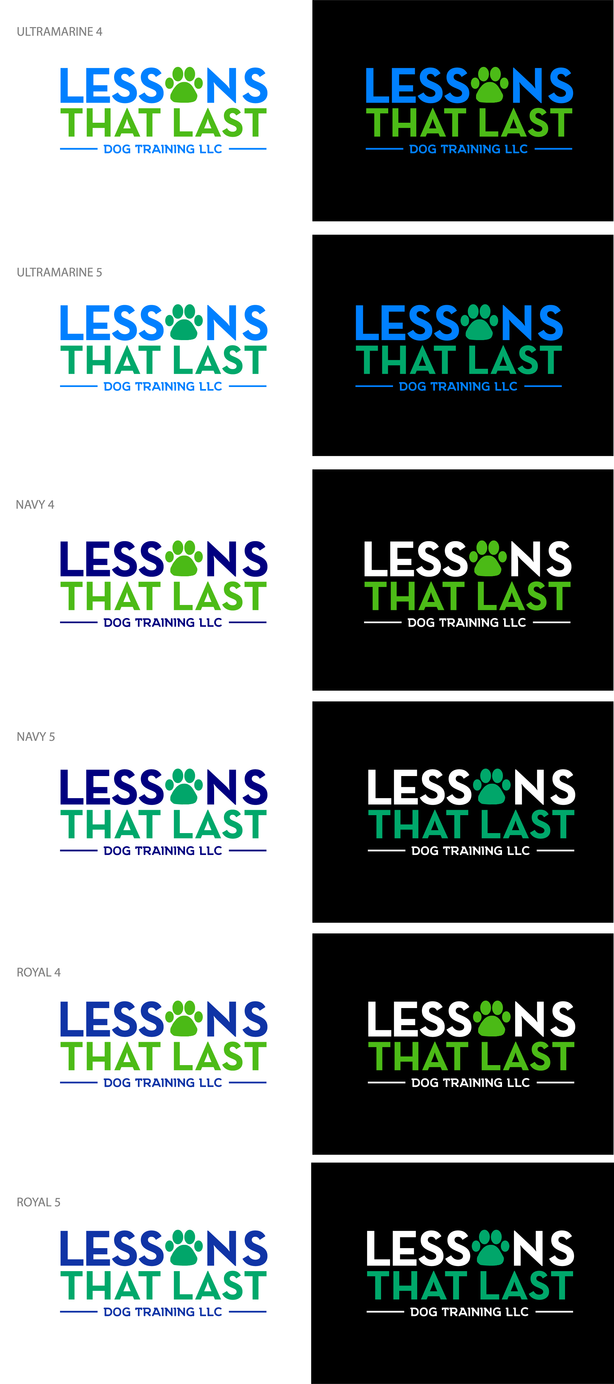Logo Design by Fk_Design for Lessons That Last Dog Training LLC | Design #24730501