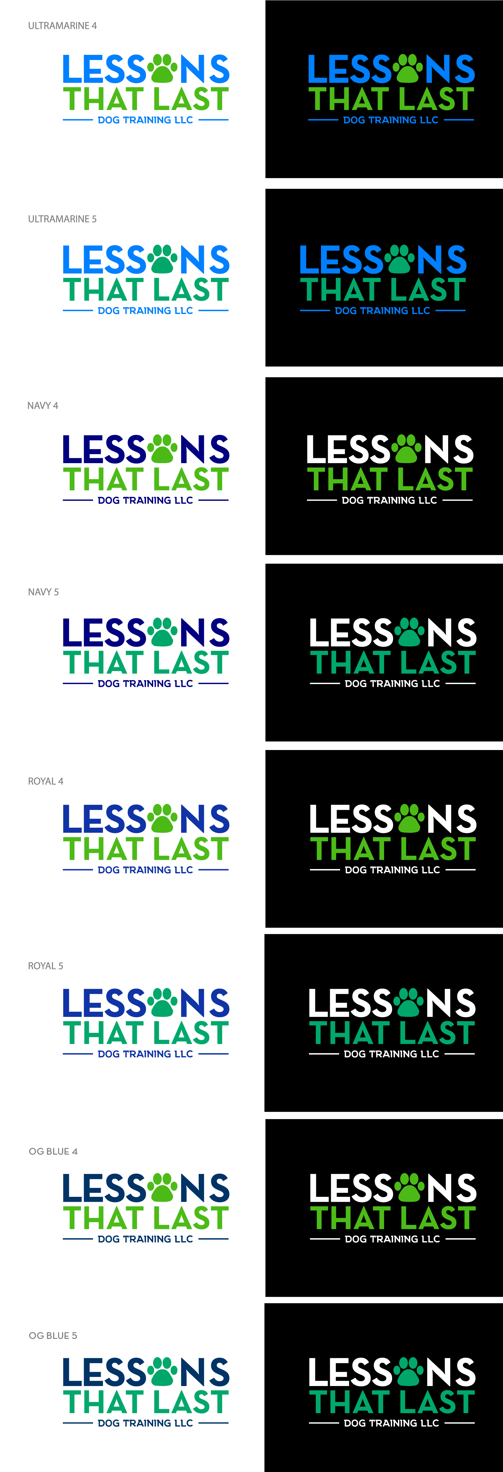Logo Design by Fk_Design for Lessons That Last Dog Training LLC | Design #24735390