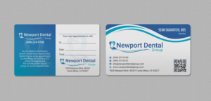 Business Card Design by INDIAN_Ashok for Newport Dental Group | Design: #24696408