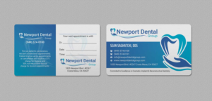 Business Card Design by INDIAN_Ashok for Newport Dental Group | Design: #24696409