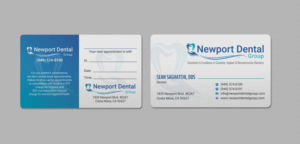 Business Card Design by INDIAN_Ashok for Newport Dental Group | Design: #24696411