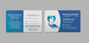 Business Card Design by INDIAN_Ashok for Newport Dental Group | Design: #24696412