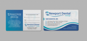 Business Card Design by INDIAN_Ashok for Newport Dental Group | Design: #24696415